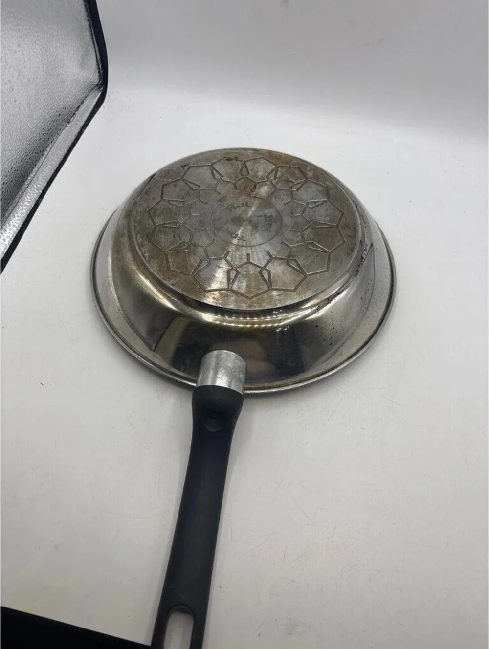 T-fal Stainless Steel Frying Pan with Black Handle